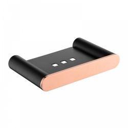 Stainless Steel Esperia Black & Rose Gold Soap Dish Holder Wall Mounted Stainless Steel Esperia Black & Rose Gold Soap Dish Holder Wall Mounted